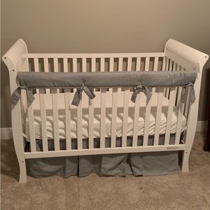 New Arrivals Grey Crib Bedding | Washed Linen in Gray Collection
